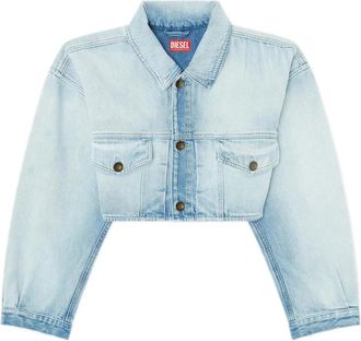 Diesel Denim Jassen - Dames - Spijkerjassen - Blauw - S - Denim - Jassen