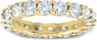 Pompeii3 3Ct Diamond U Prong Eternity Ring Wedding Anniversary Band 14k Yellow Gold