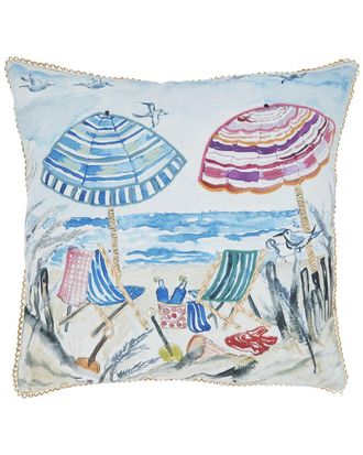 Saro Lifestyle Outdoor Beach Umbrellas Pillow