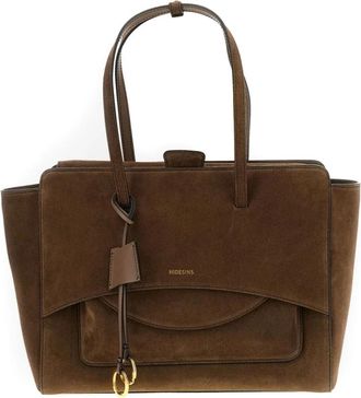 Hidesins Suede Flap L Schoudertas - Dames - Shoppers - Bruin - ONE Size - Katoen - Tassen