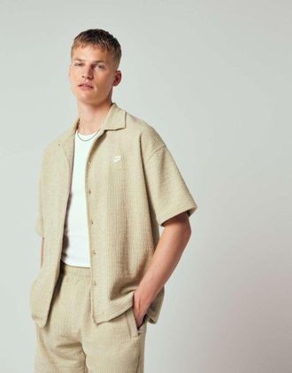 Pegador Pegador - Libco - Camicia in maglia beige in coordinato-Neutro