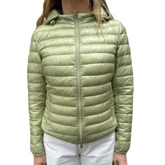 Herno Giada Fitted Zip Hoodi Jacket In Light Green