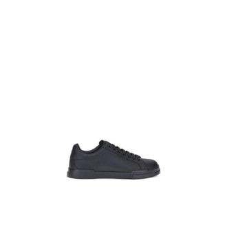 Dolce & Gabbana Sneakers, male, Black, Size: 12 US Leather Low Top Sneakers