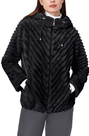 Bernardo Faux Fur Jacket in Black at Nordstrom Rack, Size Small