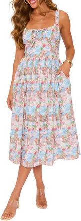 VICI Collection Delilah Landscape Print Midi Dress in Multi at Nordstrom, Size X-Large