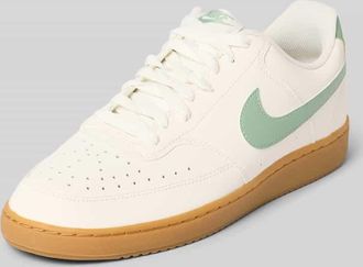 Nike Sneaker mit Logo und Gummisohle Modell Court Vision Low in Sand, Gr&ouml;&szlig;e 10,5
