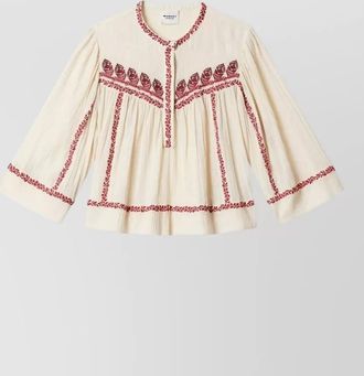 Isabel Marant sleeveless dress pleated silk nylon blend embroidery