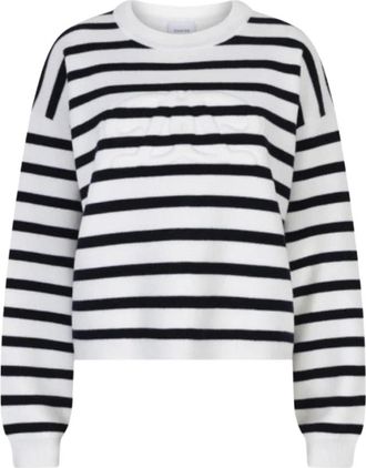 Dante6 Twixa Stripe 3D-Logo Sweater - Dames - Sweatshirts - Blauw - S - Wol - Hoodies & sweatvesten