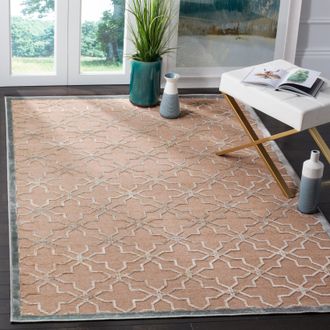 Safavieh Martha Stewart Machine Made Area Rug, Beige / Ivory Contemporary Style Easy Care
