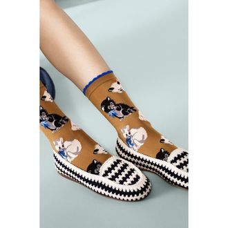 Hansel From Basel Kitkat Crew Socks in Camel at Nordstrom