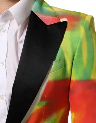 Dolce & Gabbana Multicolor Graffiti Print Blazer - Multicolor