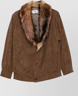 Maison Margiela faux fur collar jacket
