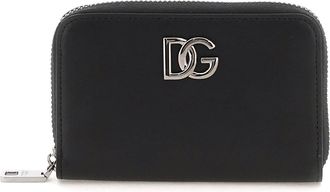 Dolce & Gabbana Logo Plaque Zipped Compact Wallet