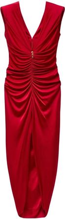 Versace Kleedjes, Dames, Rood, S, Viscose-Jersey Avondjurk