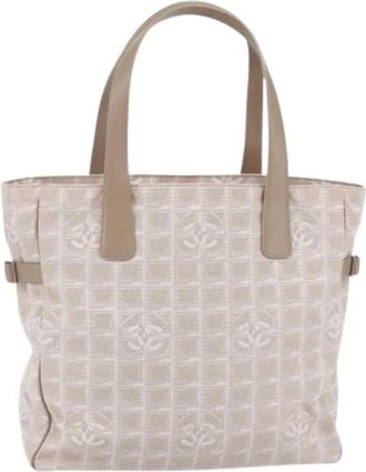 Chanel Pre-owned Vintage Tote Bag - Dames - Vintage Shopper - Beige - ONE Size - Leer - Vintage