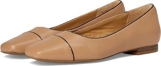 Trotters Harbor Womens Flat Shoes Beige/Black : 10.5 WW (EE), Leather/Rubber