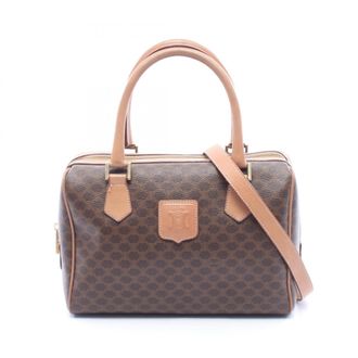 Celine Brown Coated Canvas Leather Handbag Tote Bag (Pre-Owned)