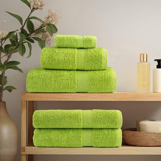 Berkfield Home Premium Towels SOLUND 10 pcs Apple Green 100x200 cm 600 gsm