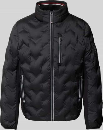 Tom Tailor Regular Fit Steppjacke mit Strukturmuster in Black, Größe XXL