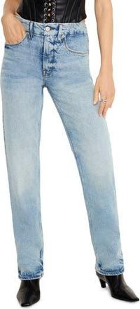 Good American Good Icon High Waist Straight Leg Jeans in Indigo712 at Nordstrom Rack, Size 10