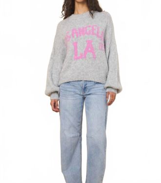 Vintage Havana La Jacquard Sweater In Light Grey