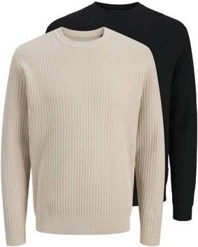 Jack & Jones PREMIUM pullover met ingebreid patroon multi - (set van 2)