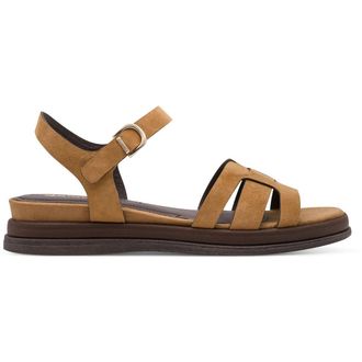 Tamaris Platte sandalen in leer