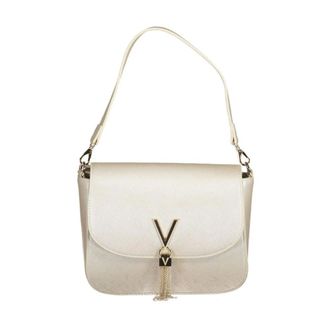 Valentino Shoulder Bags, female, Gray, Size: ONE SIZE Metallic Shoulder Bag Tassel Detail