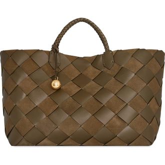 Rebecca Minkoff Mini Frankie Woven Leather Tote in Vintage at Nordstrom