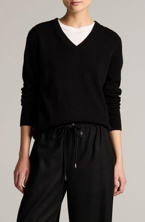 Vince V-Neck Cashmere Sweater in Black at Nordstrom, Size Xx-Small