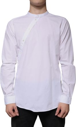 Dolce & Gabbana White Cotton Slim Fit MARTINI Dress Mens Shirt