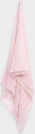 Simons Womens Frayed-edging linen-like lightweight scarf