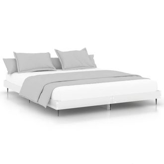 Berkfield Home Bed Frame High Gloss White 120x200 cm Engineered Wood | Size: Small Double