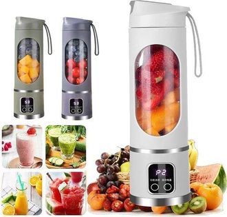 OEM Minibatidora De 450 Ml - Batidora Port&aacute;til - Recargable Por Usb - Para El Gimnasio, El Trabajo Y Para Llevar - Frutas Y Verduras