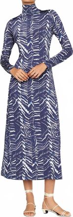 Marie Oliver Paxton Dress In Indigo Zebra