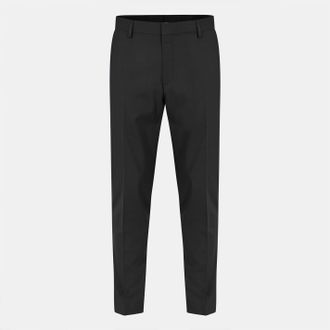 HUGO BOSS Mens Genius Solid Patterned Straight Chinos in Black - Size 3XL
