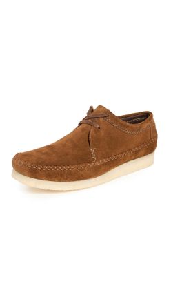 Clarks Mens Clarks Originals Weaver Moccasins Cola Brown Suede, 11