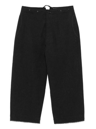A Tentative Atelier V-cut trousers - men - Silk/Linen/Flax - 48 - Grey