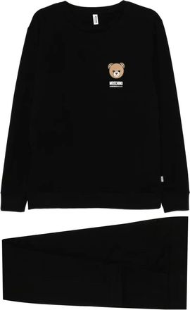 Moschino Pyjama met teddybeerprint - Zwart