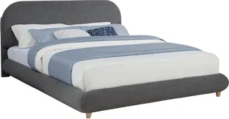 Best Master Furniture Cteris Queen Fleece Bed, Gray