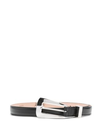 Khaite Lucca silver-tone buckle belt - Black