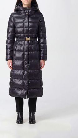 Herno Piumino lungo trapuntato in nylon idrorepellente con cappuccio