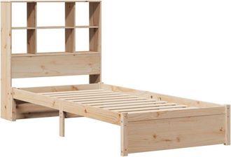 vidaXL Cama con estantería sin colchón madera maciza de pino 90x200 cm Vidaxl