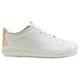 Vivobarefoot Geo Court III Leather Womens Low Top Trainers - UK 8.5 - US 11 Women - EU 42 - Off White Pink - Size:UK 8.5