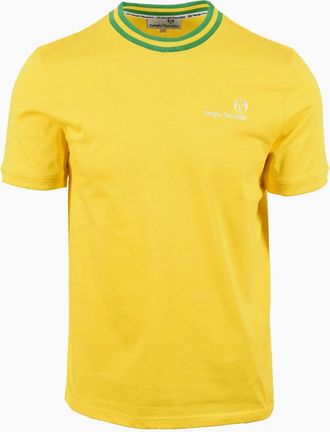 Sergio Tacchini Mens SERGIO TACCHINI RAINER T-SHIRT CYBER YELLOW/FERN GREEN - Size: 38