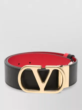 Valentino reversible vlogo belt adjustable length
