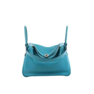 Herm&egrave;s Pre-owned Lindy 30 - Dames - Pre-owned - Blauw - Maat: ONE Size Leer