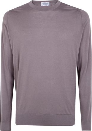 John Smedley Round-neck Truien - Heren - Ronde hals truien - Beige - S - Truien & Vesten