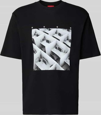 HUGO BOSS Slim Fit T-Shirt aus reiner Baumwolle Modell DODGER in Black, Gr&ouml;&szlig;e XXL