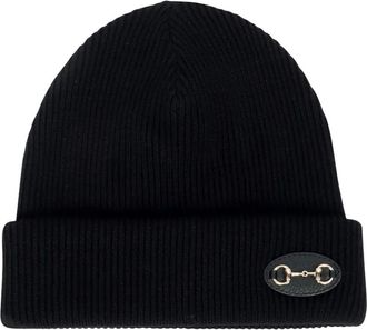 Gucci Horsebit wollen muts - Zwart